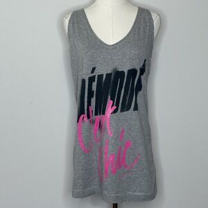 Fiorucci Graffiti Graphic Sleeveless Tank Top "Démodé C'est Chic" Womens Medium